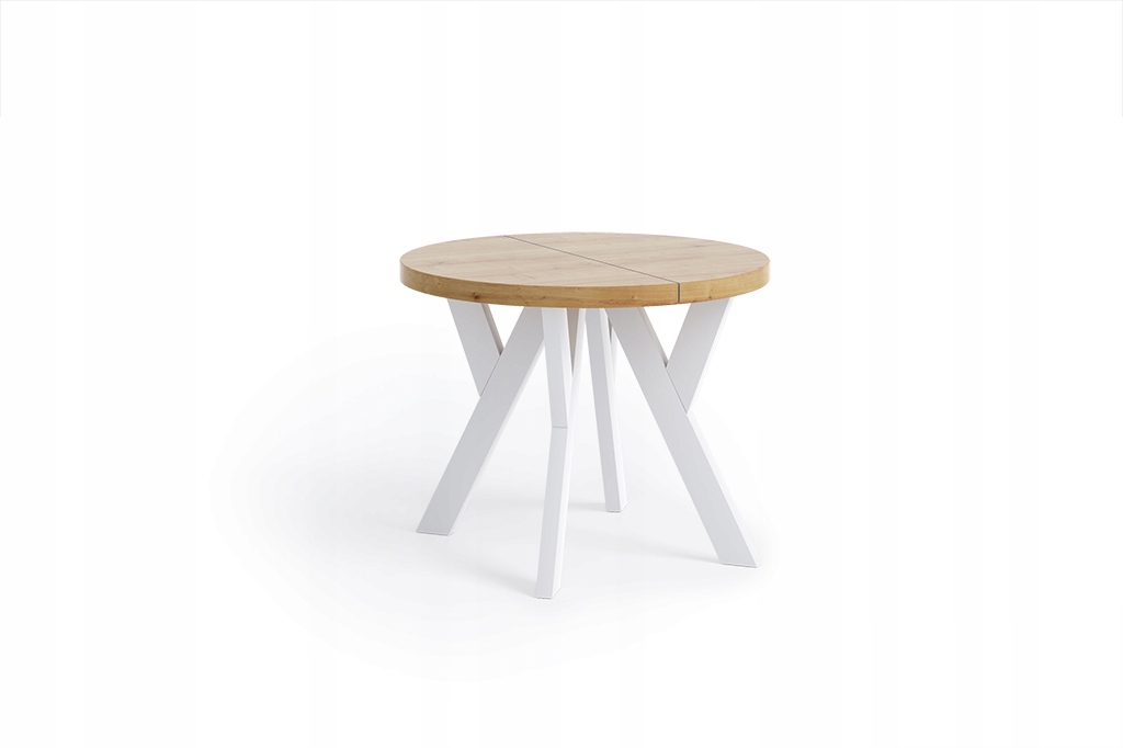 Stół skandynawski drewniany 2 wkładki 4 nogi