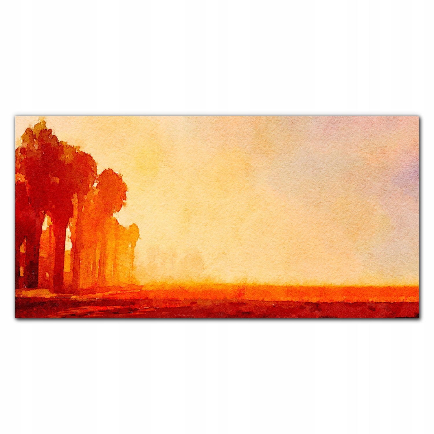 Obraz na plátne do obývačky Oranžový les 140x70