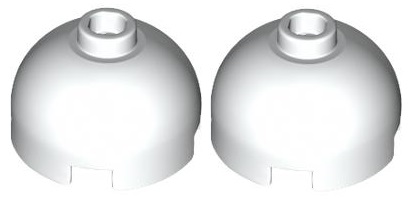 

Lego Kopuła 2x2 Biały (553c/30367/4216652) x2