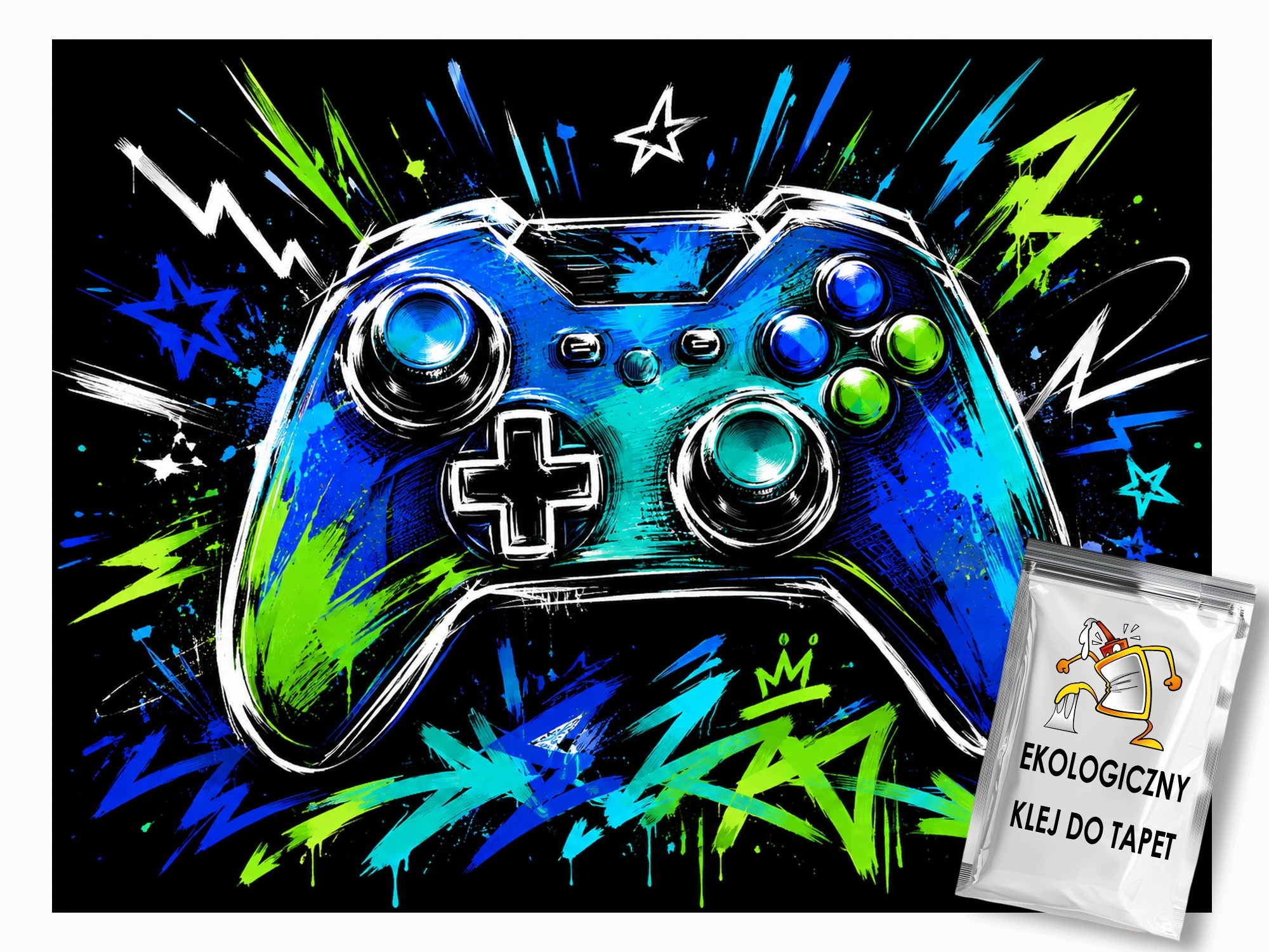 Fototapeta Flizelina Graffiti Gamer Konzola Kontroler Pad 254x184 130g