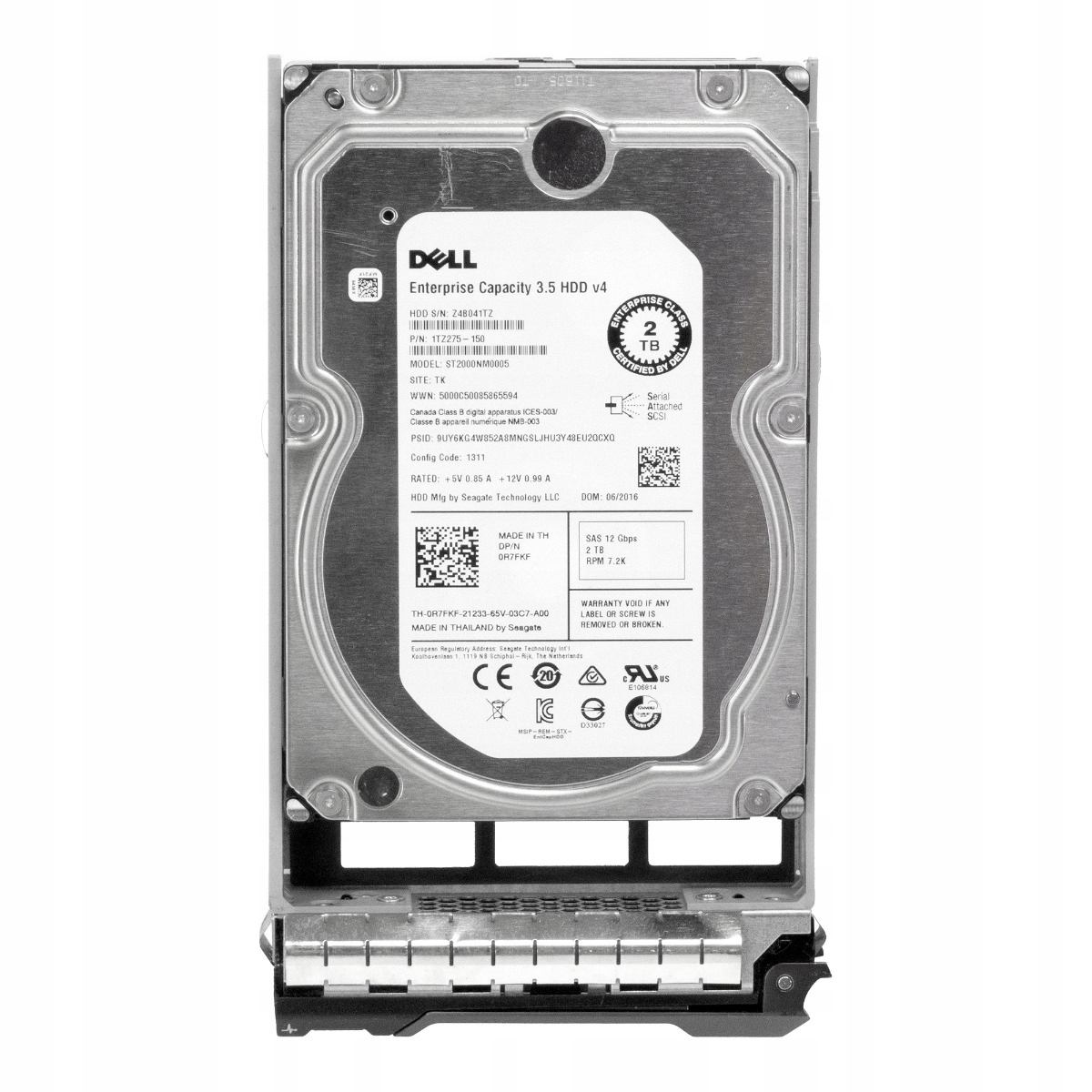 Dell 0R7FKF 2TB 7.2K 256MB SAS-3 3.5'' ST2000NM0005