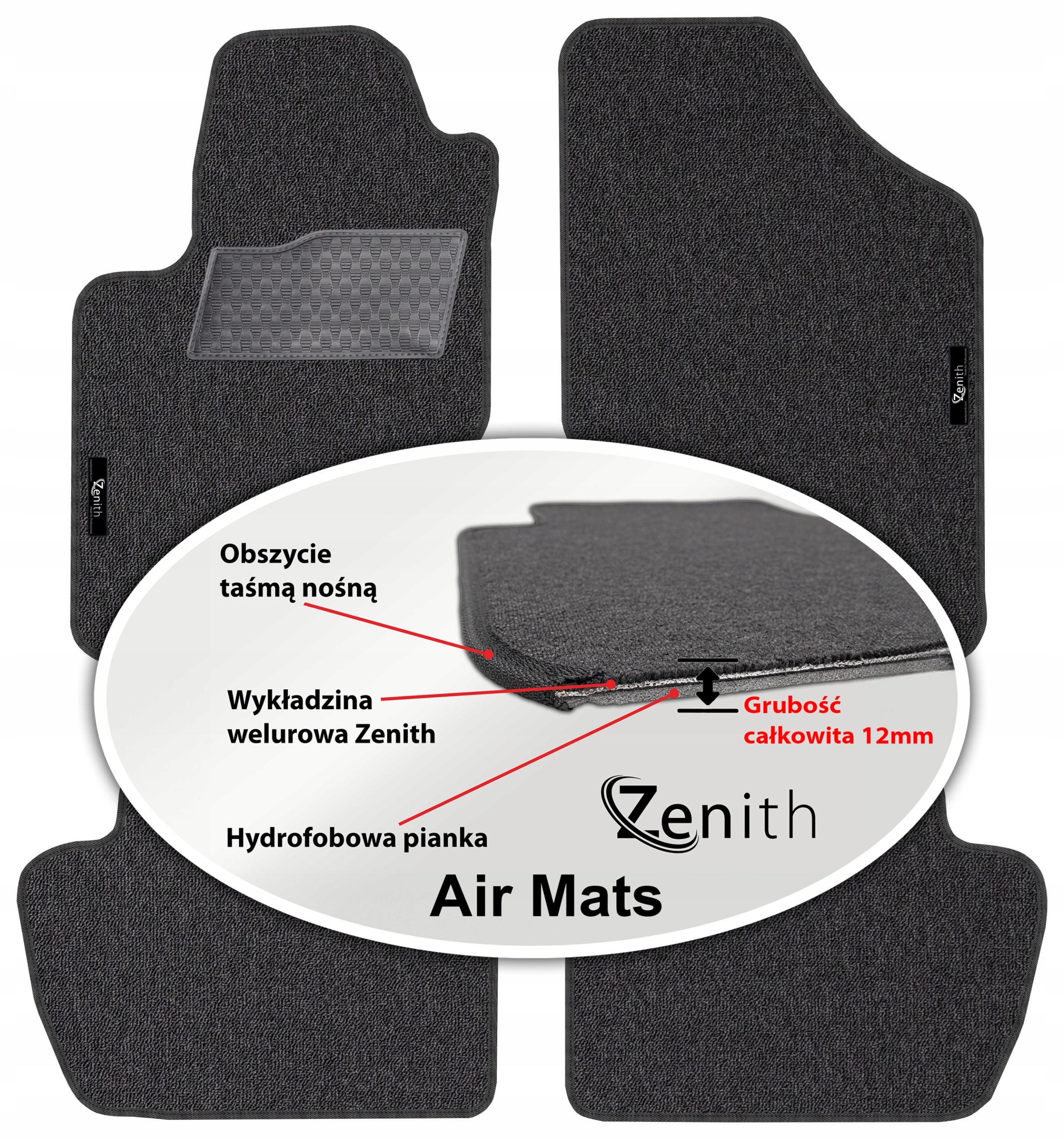 Peugeot 307 2001-2007 Velurové koberce do auta Zenith Air Mats