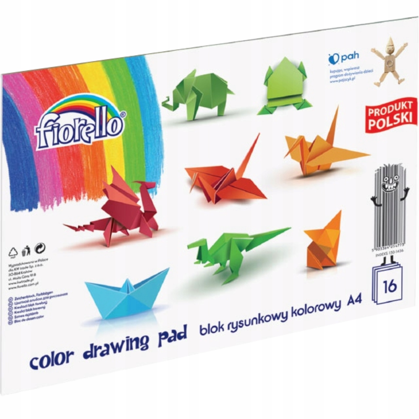 Zestaw Bloków rysunkowych a4 Biały i Kolorowy 5szt Stan opakowania oryginalne