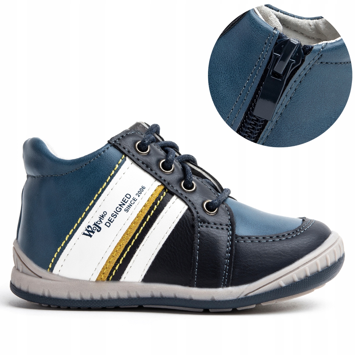 Trzewiki miękkie wew.SKÓRA lekkie SUWAK Wojtyłko