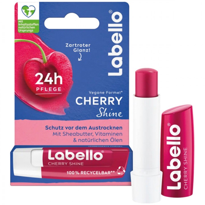 LABELLO BALSAM OCHRONNY DO UST 4,8g CHERRY Shine 5,5ml Germany