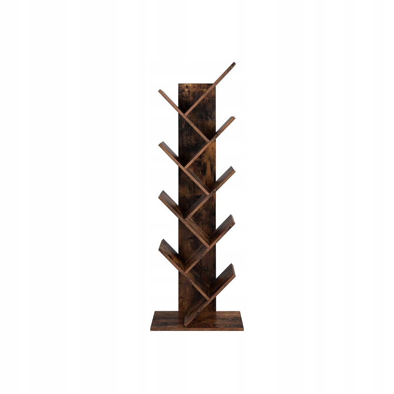 Stojaca knižnica 8 poschodí, rustikálna, police na knihy 50 x 25 x 141,5 cm