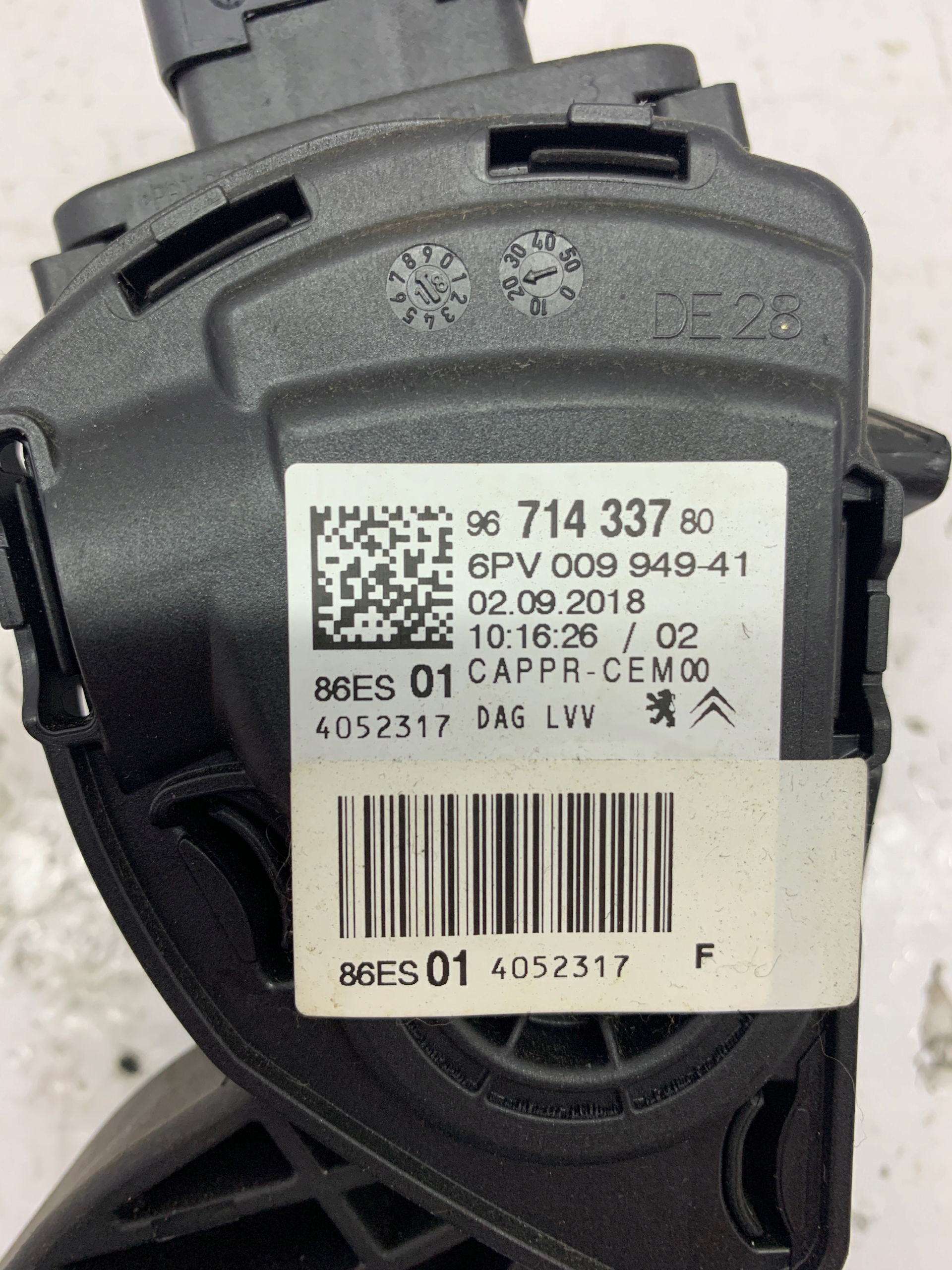 potentiometer accelerator pedal 9671433780 CITROEN C3 III (2016-2024) 1.2 PURETECH
