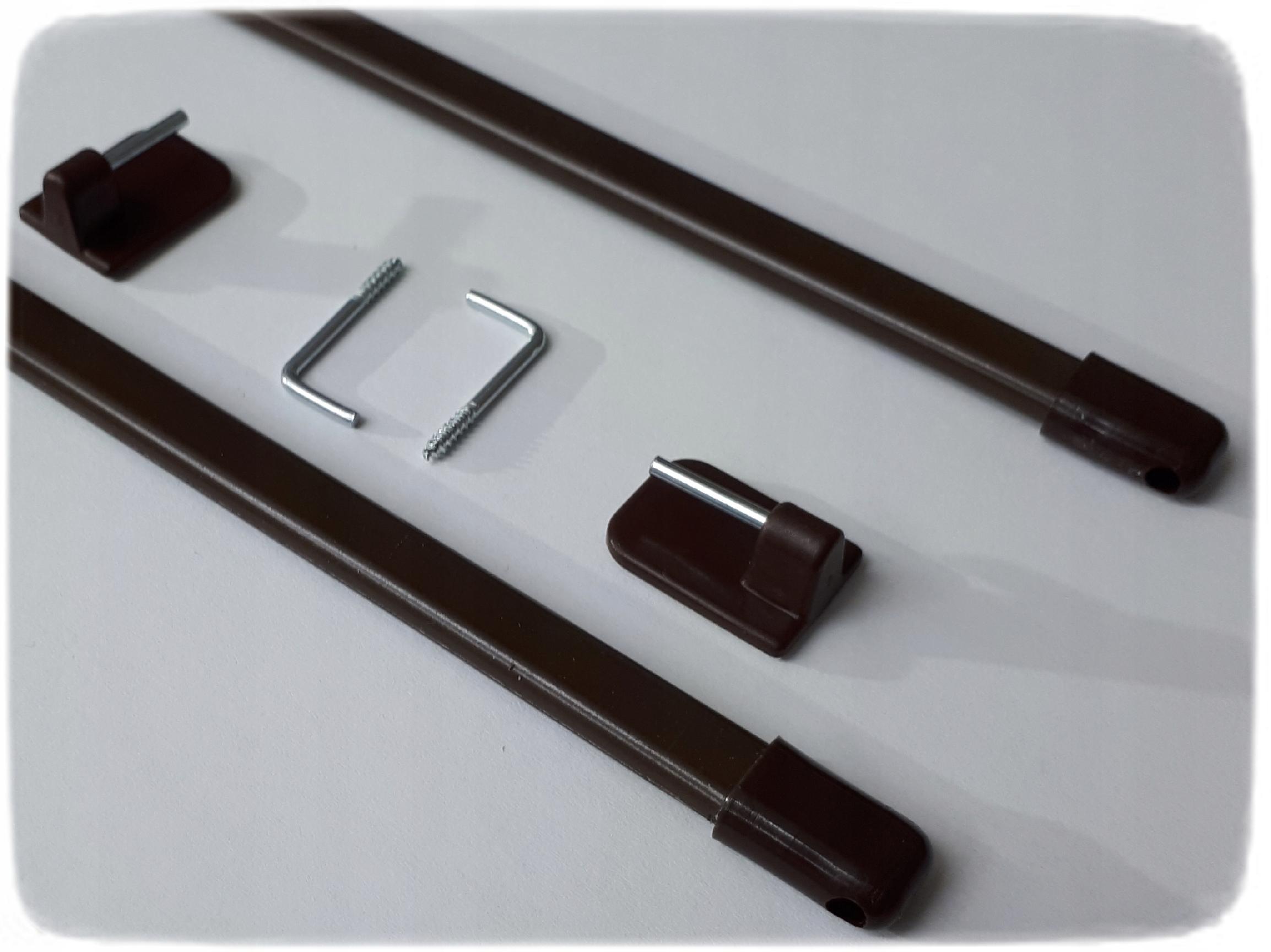 MINI KARNISZ 10 sztuk ZAZDROSTKI brązowy 100-180 c Materiał wykonania metal