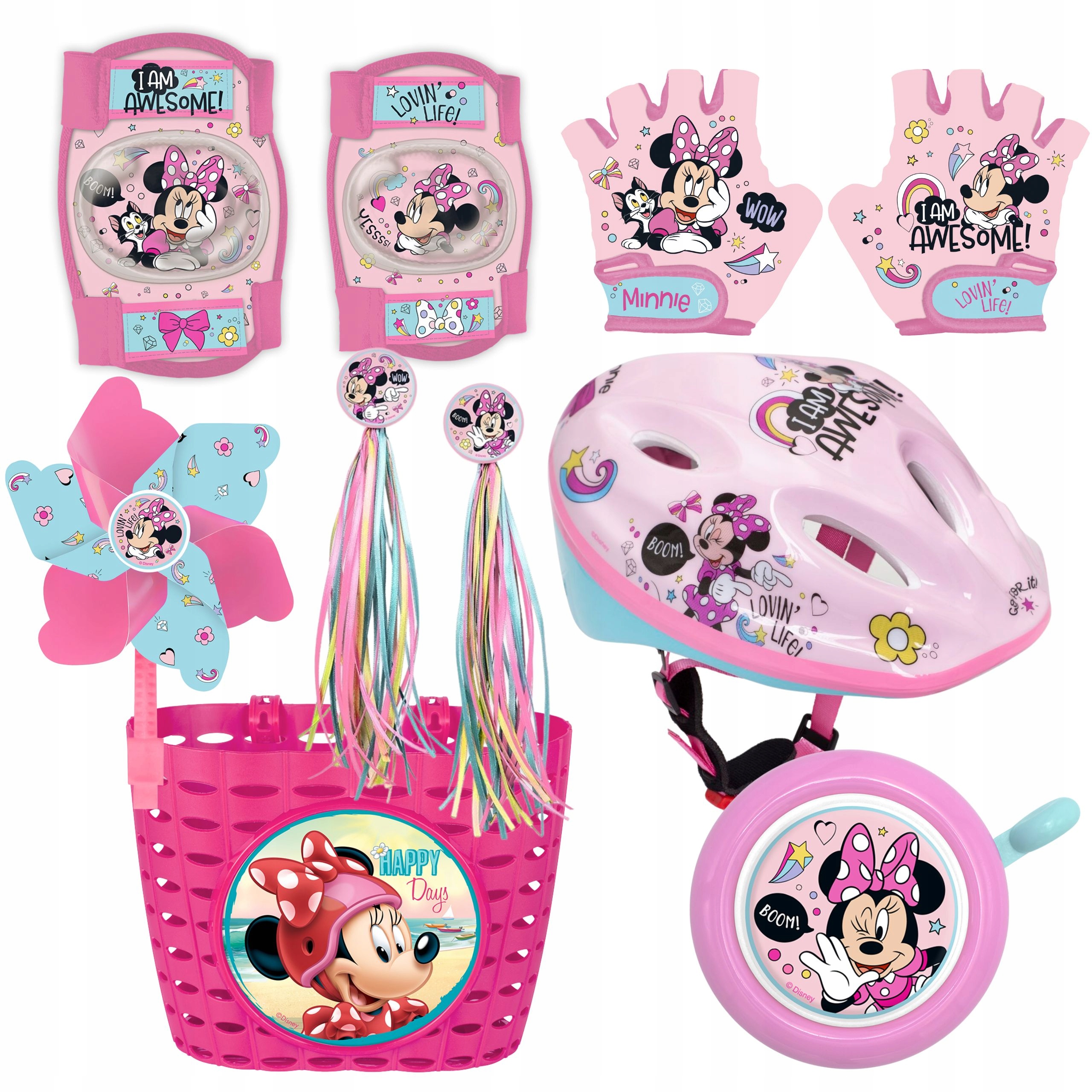 RĘKAWICZKI NA ROLKI ROWER OCHRONIACZE DZIECIĘCE DZIEWCZĘCE MYSZKA MINNIE Waga produktu z opakowaniem jednostkowym 0.15 kg