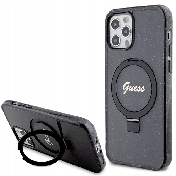 Guess GUHMP12MHRSGSK pouzdro kryt pro iPhone 12/12 Pro 6.1" černé MagSafe