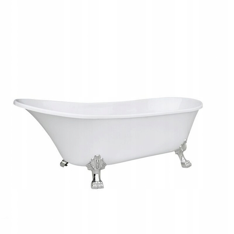 Retro volně stojící vana 150 cm Akrylová Bílá