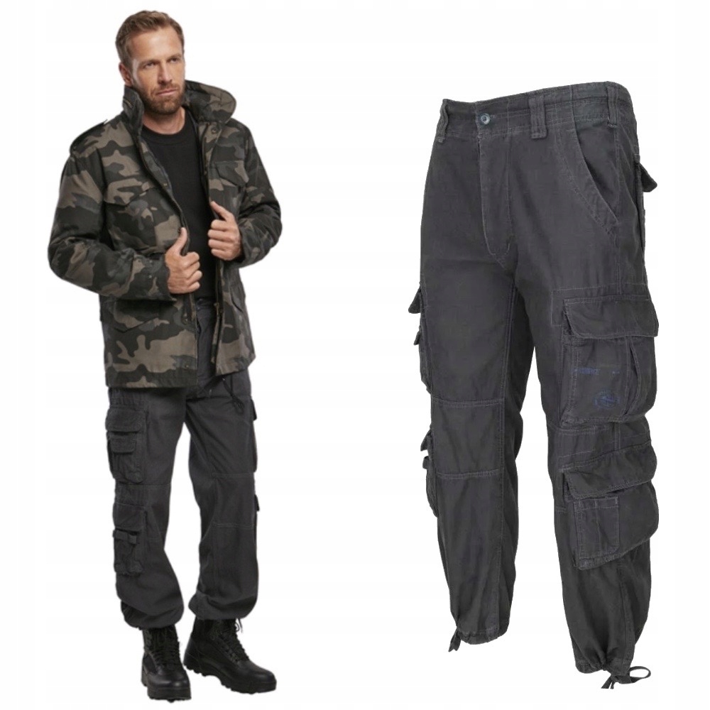 Pánské dlouhé kalhoty Brandit Pure Vintage Anthracite 4XL