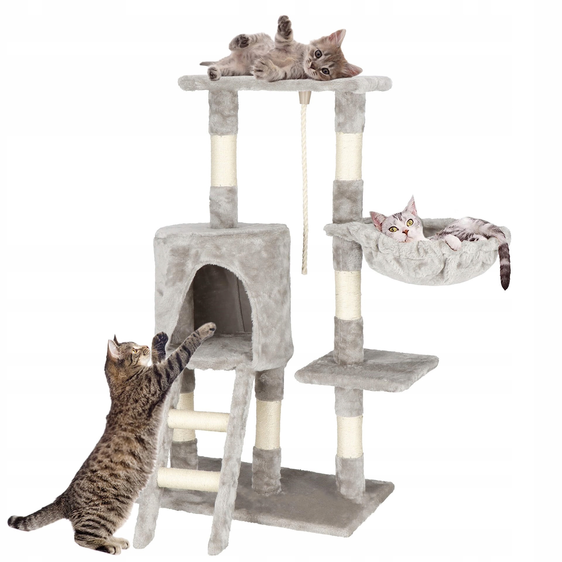 Drapak Budka dla Kota Domek legowisko Słupek zabawka Sizal Wieża 5 poziomów