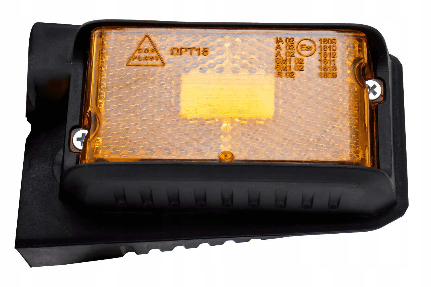 Lampa obrysowa żółta DOBPLAST DPT15 LED z uchwytem odblaskiem i przewodem Producent części Dobplast