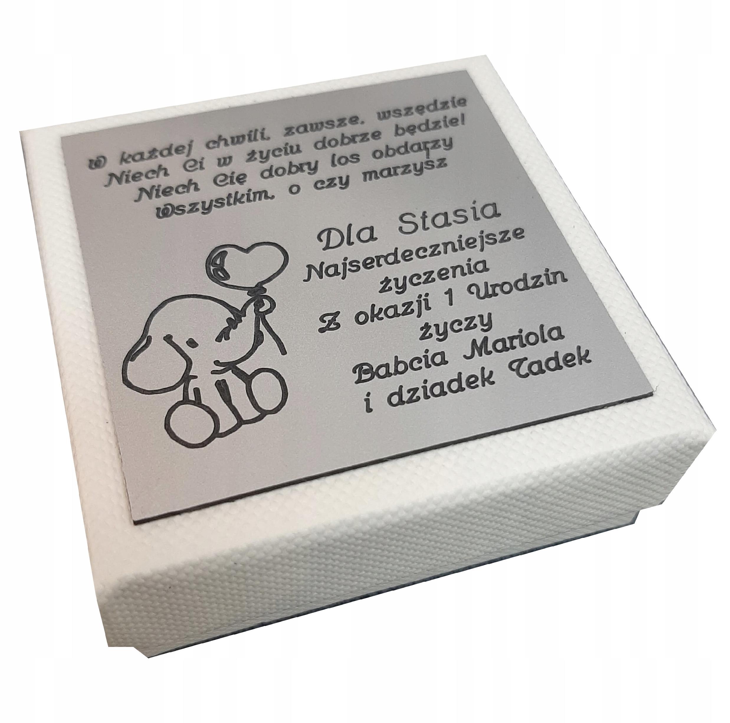 

Pudełko Ecru pudełeczko z dowolnym Grawerem