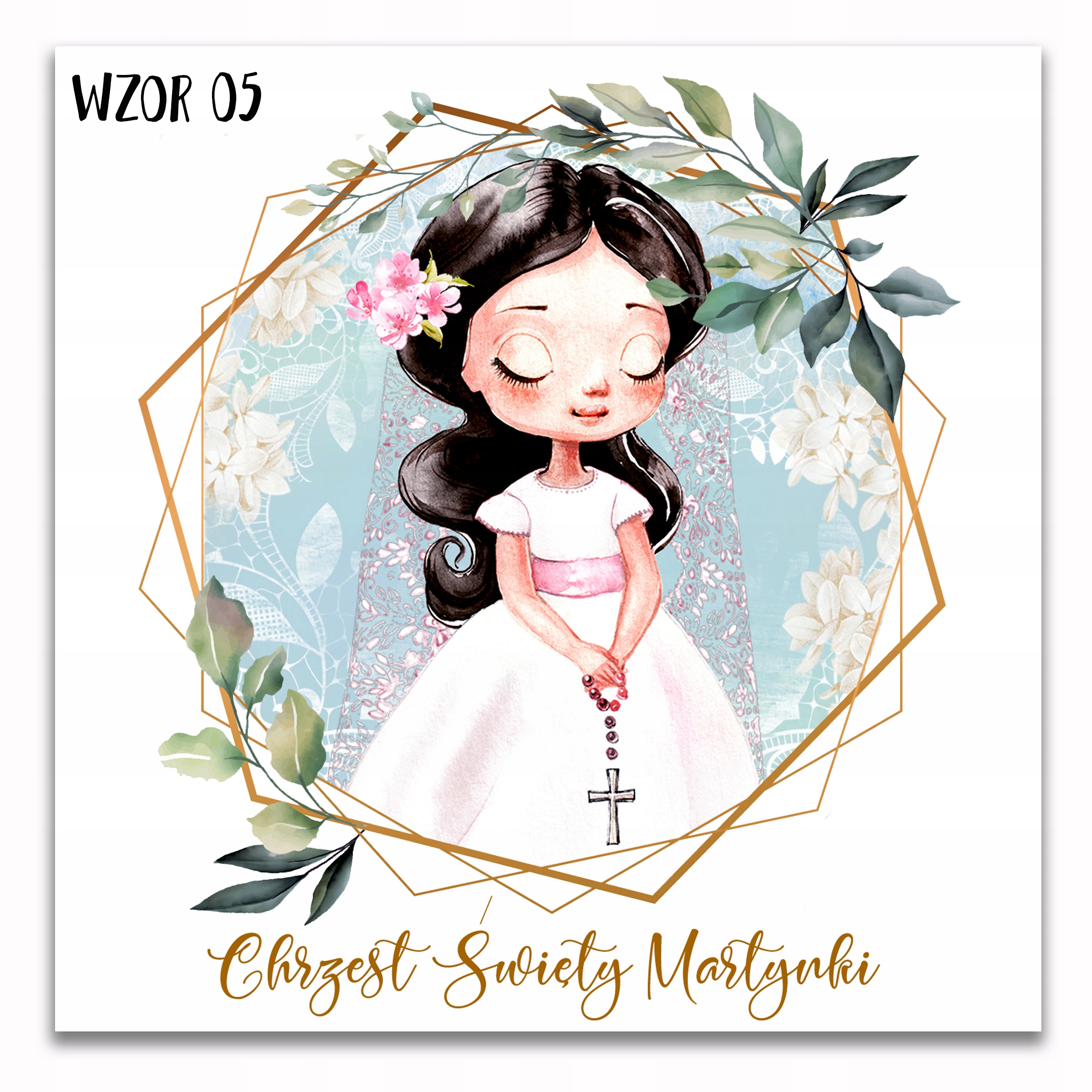 ZAPROSZENIA NA CHRZEST 10szt IMIĘ KOPERTA 028 Liczba sztuk 10 szt.