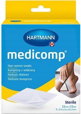 

Hartmann Medicomp 7,5 x 7,5cm, 5 x 2szt. jałowe