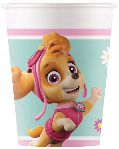 KUBECZKI URODZINOWE PSI PATROL SKYE EVEREST 8 SZT