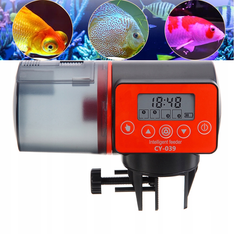 Levně Krmítko Automatické Pro Ryby Do Akvária LCD Velké