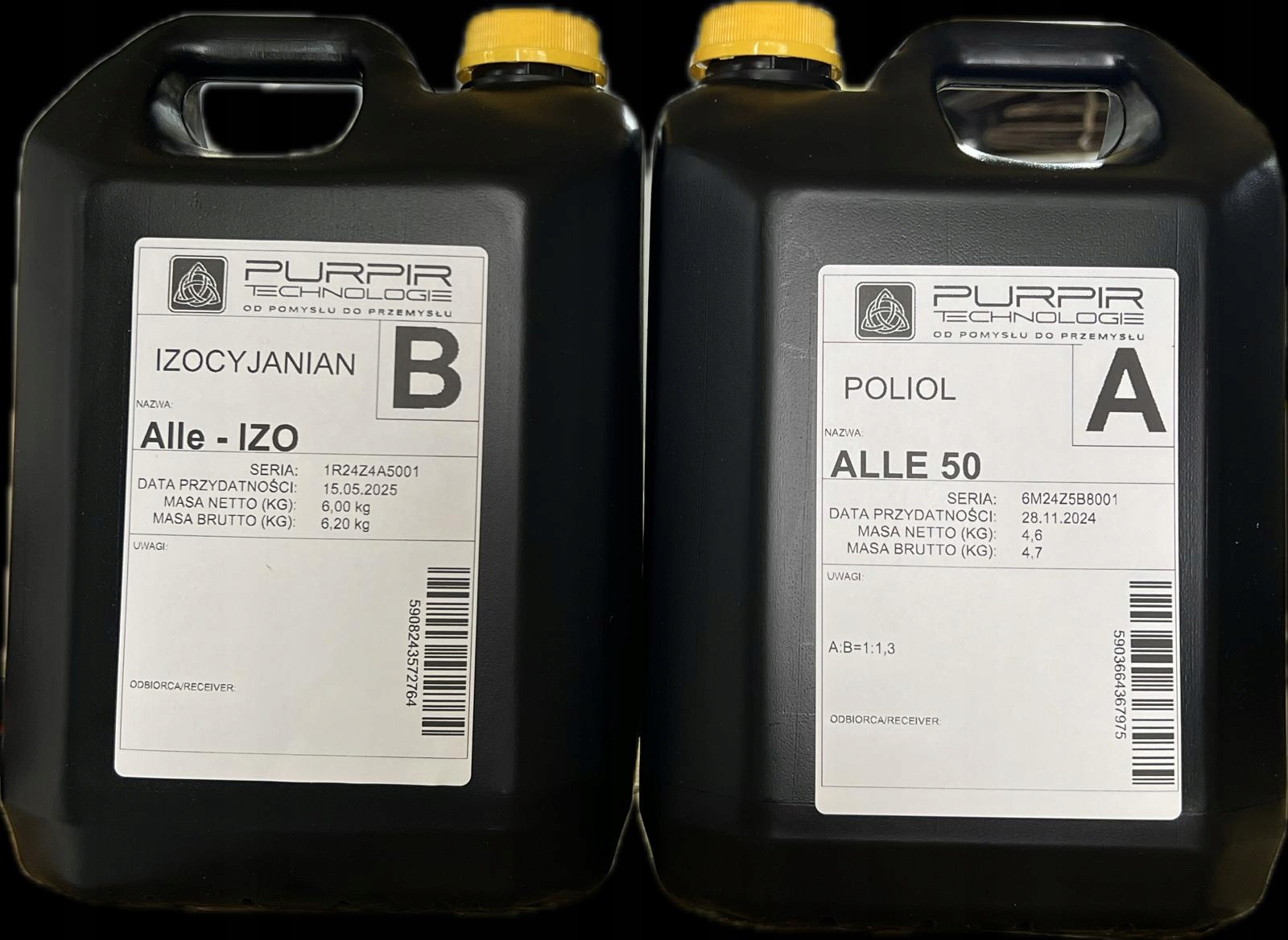 Tekutá pěna Pur, polyuretanová pěna hustota 50kg/m3 tepelná izolace