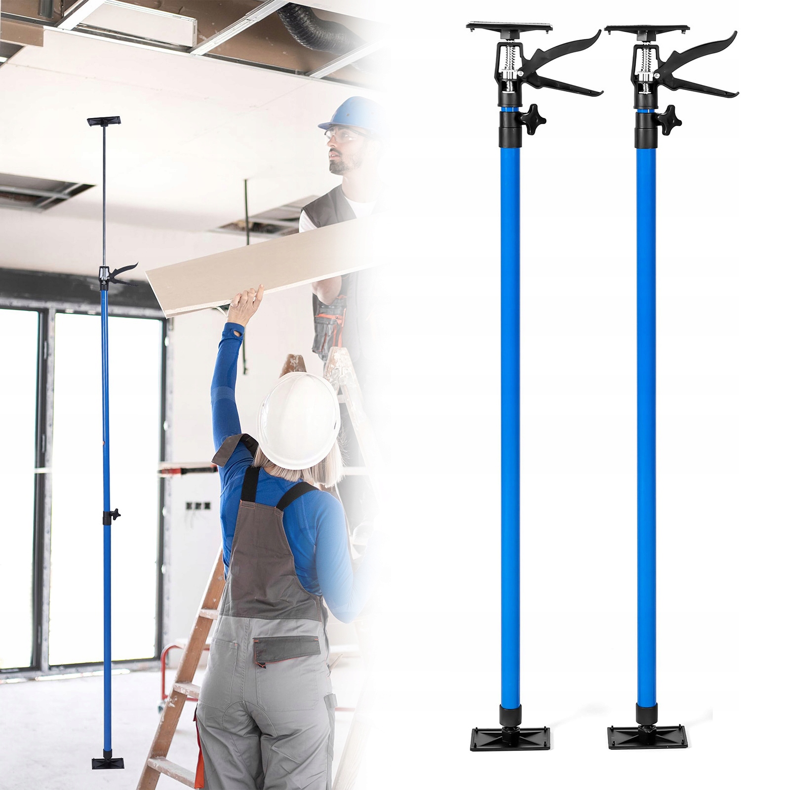 2 x Teleskopická Stropní Podpěra Rozpěrná Zvedák Pro Desky Gk 115-290 cm
