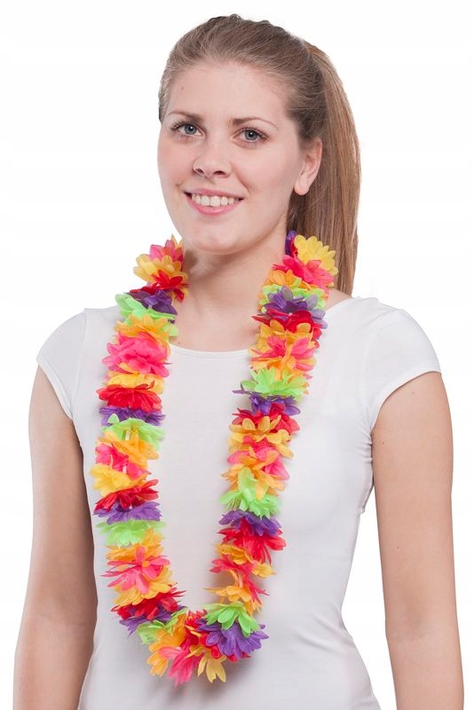 KWIATY HAWAJSKIE MULTIKOLOR NASZYJNIK HAWAJSKI