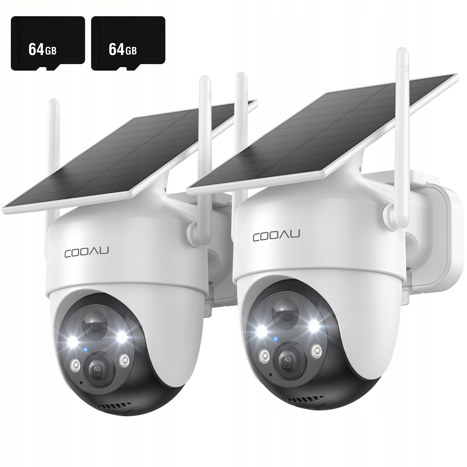 2X Solární Wifi Kamera 2K Smart Venkovní Otočná Ip Bezdrátová Alarmová Kamera
