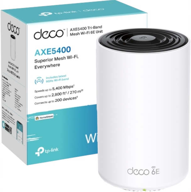 Tp-link Deco XE75 třípásmový WiFi Mesh 1 pack 2,4ghs 5ghz 6GHZ Wi-fi 6E