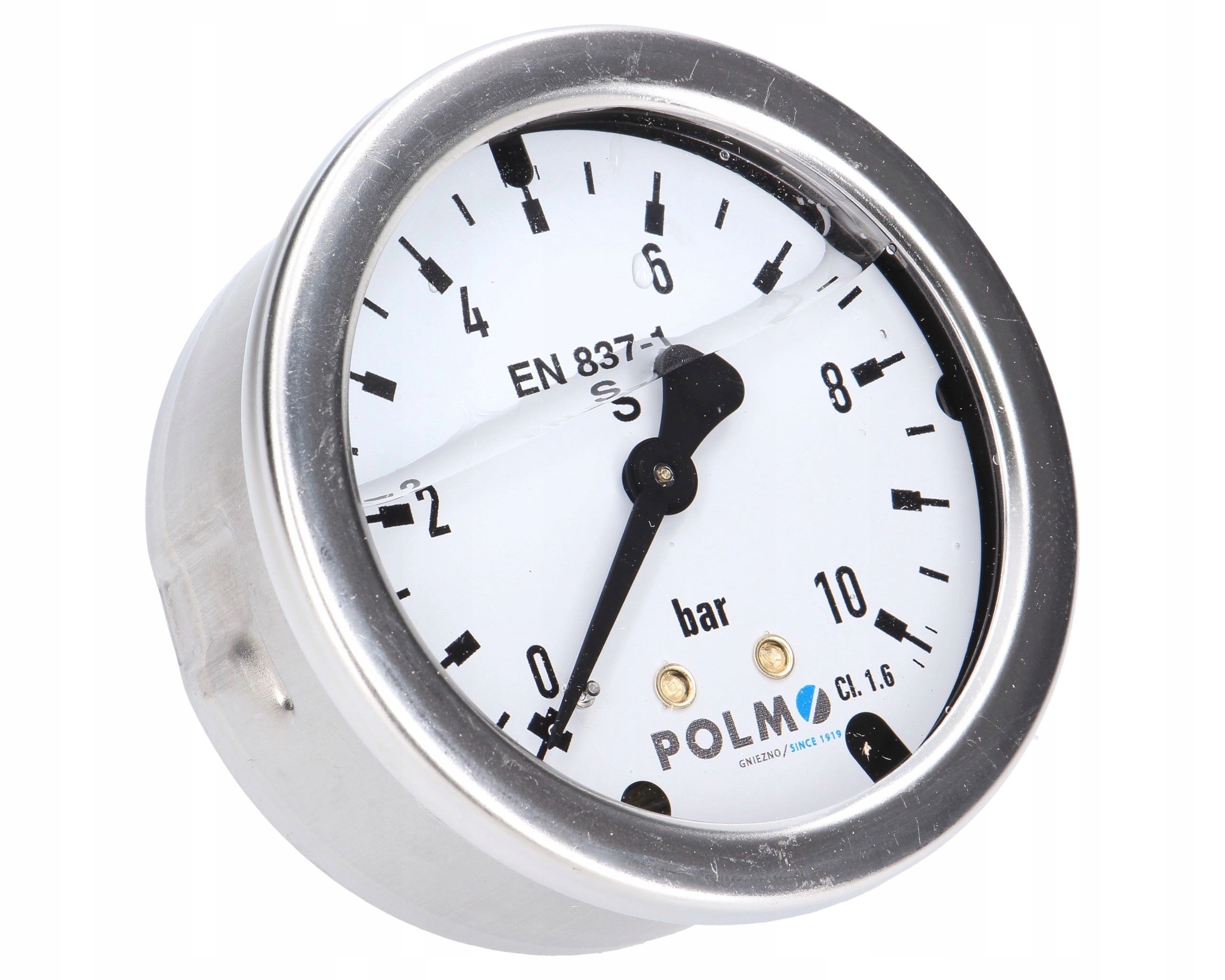 Glycerinový manometr M63 10 bar zadní přípojka G1/4" Polmo