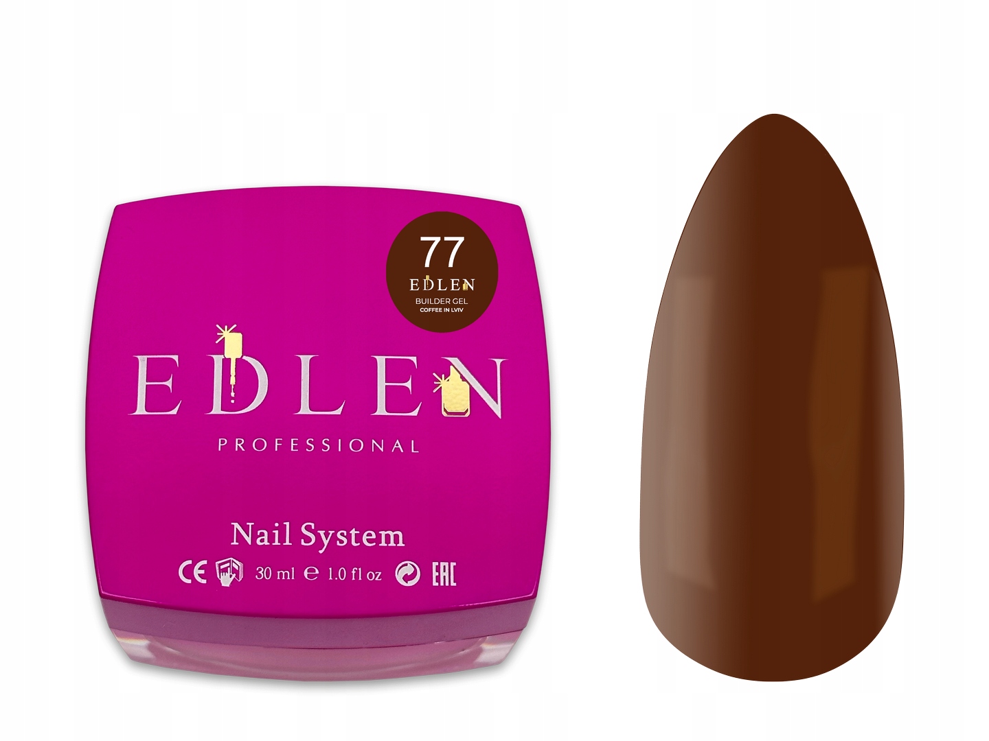 Builder Gel Coffee Lviv 77 Żel Budujący Brązowy Hema Free