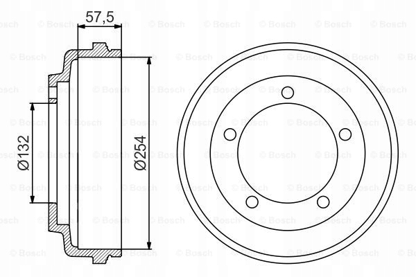 BOSCH 0 986 477 204 Bęben hamulcowy