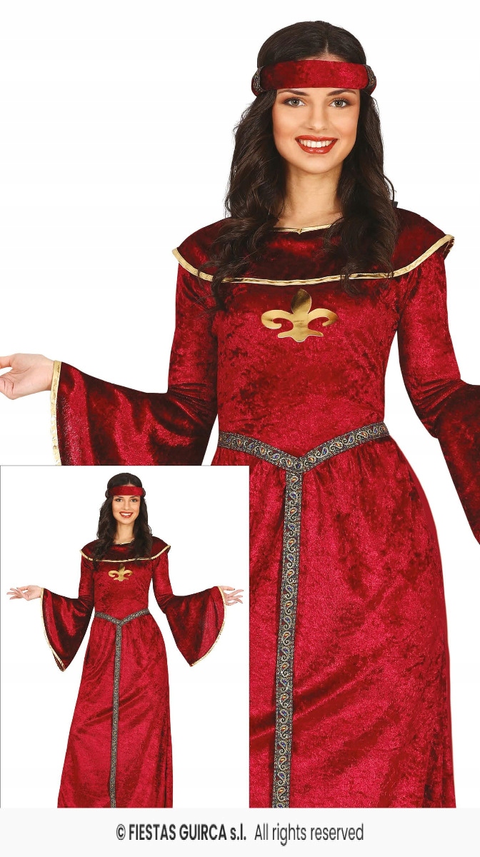 Kostým Středověké princezny šlechtičny Dvorky Převlek královny M