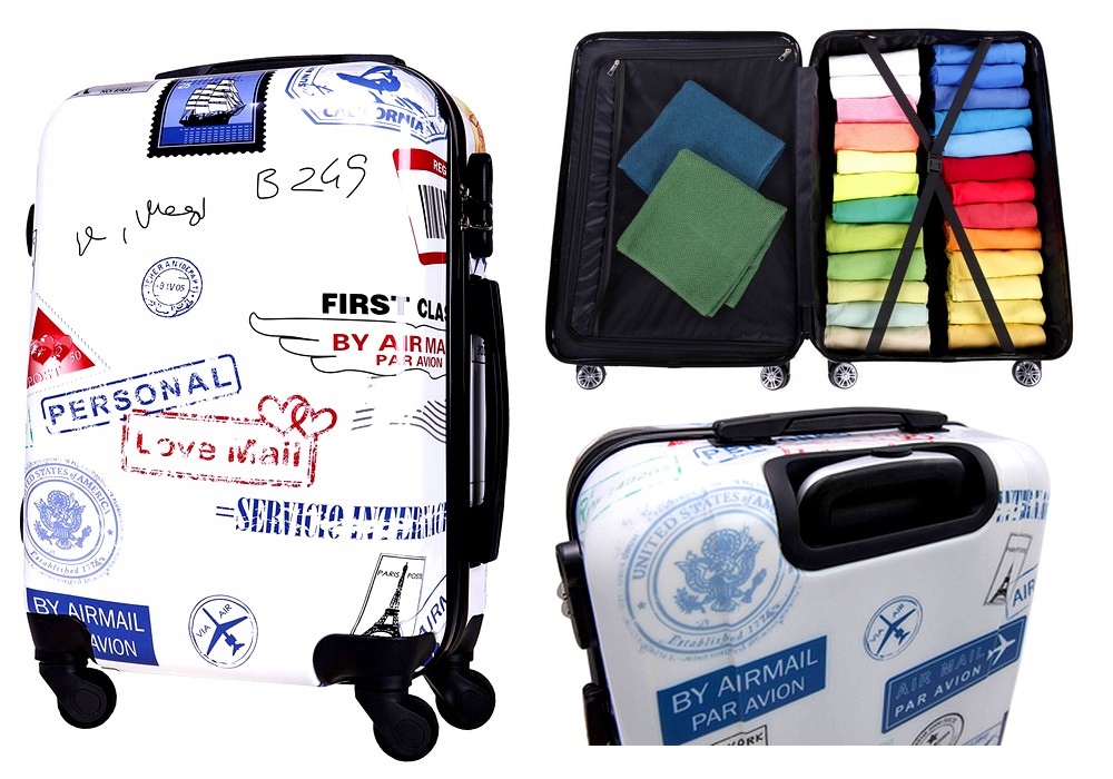 MAŁA WALIZKA BAGIA PODRÓŻNA PREMIUM BAGAŻ KÓŁKA POLICARBON KABINOWA POCZTA