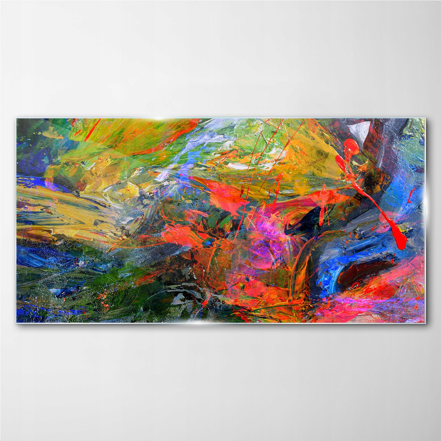 

Szklany obraz Obraz olejny Miks Kolorów 140x70 cm