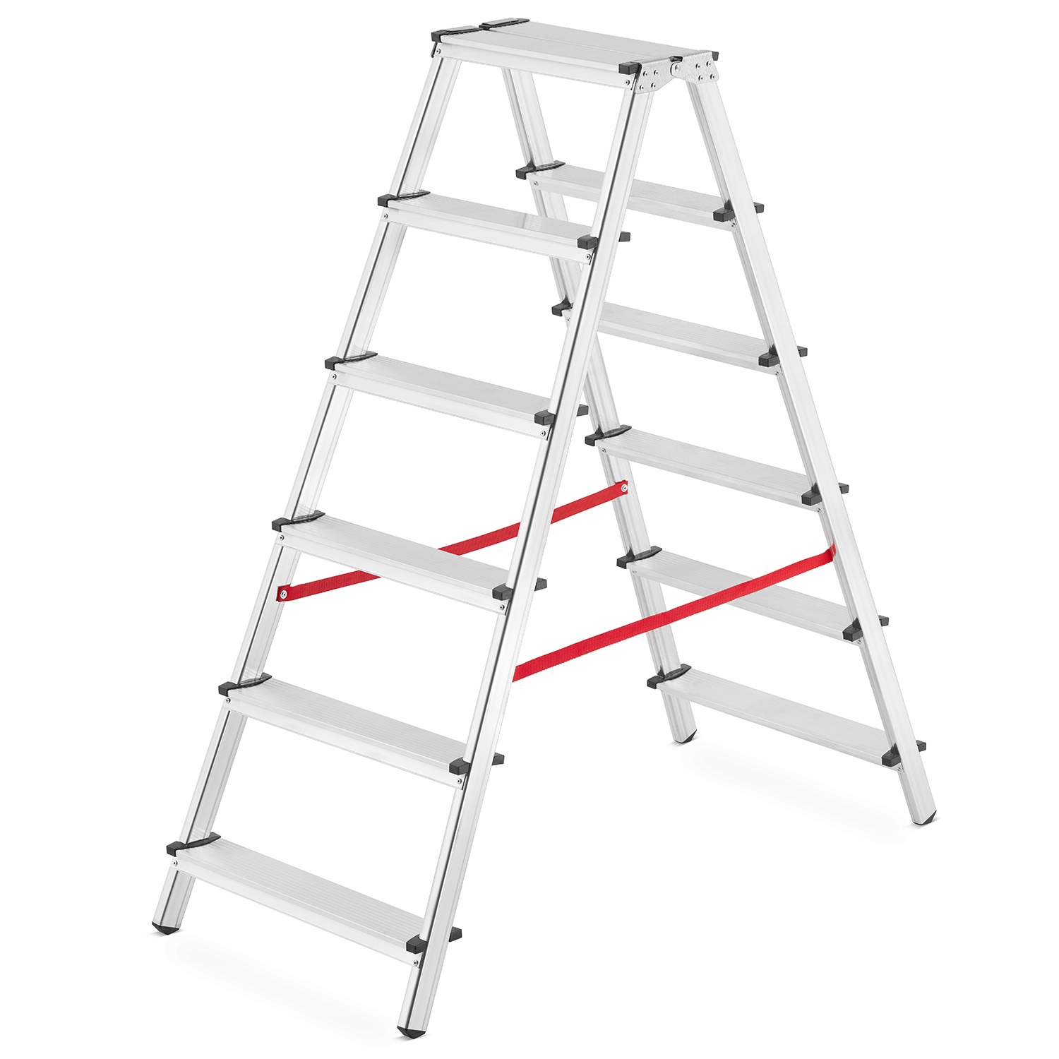 Drabina domowa aluminiowa dwustronna schodki składane HIGHER 2x6 125kg — 5