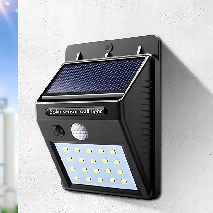 LAMPA LED SOLARNA Z CZUJNIKIEM OGRODOWA ZEWNĘTRZNA Moc 0.55 W