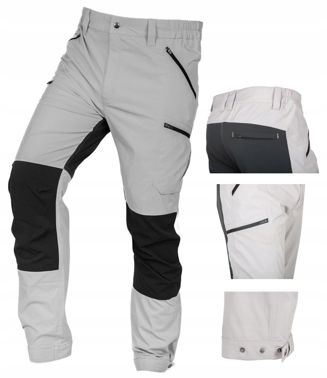 Pracovní kalhoty Outdoor, 4-way stretch, šedé (holubí), velikost XL