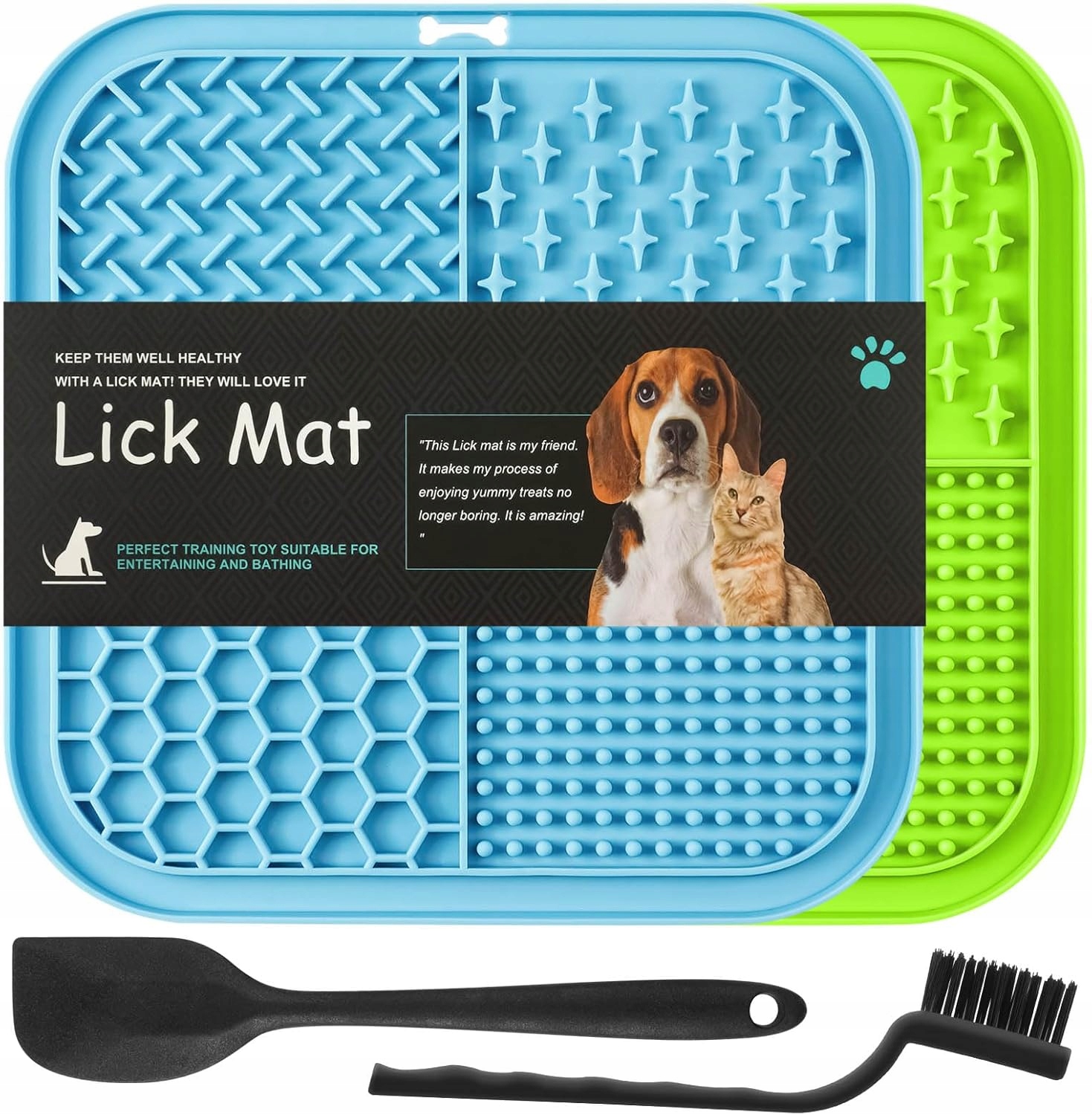 Levně Miska Zpomalující Jídlo Pro Psa Protiskluzová Lízací Podložka 2 Ks