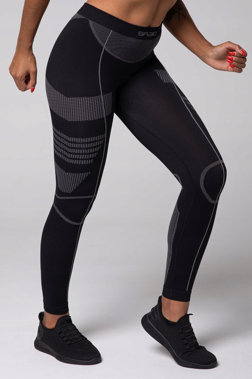 SPAIO SPODNIE DAMSKIE TERMO THERMO EVO B/GREY XL Właściwości odprowadzające wilgoć