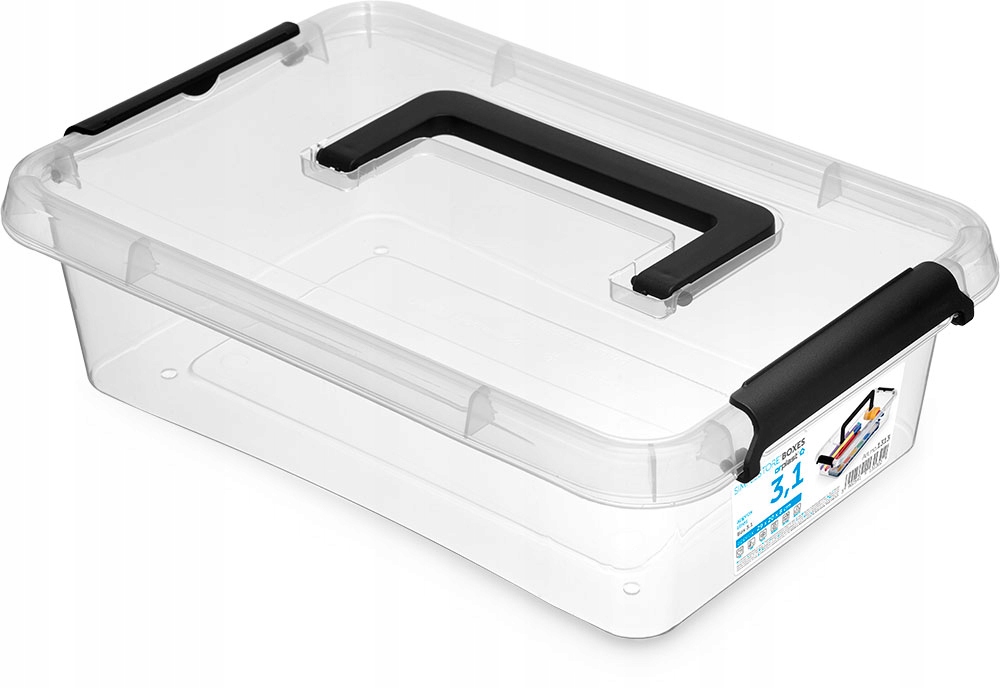 

Pojemnik Organizer Plastikowy Pudło Pokrywa 3,1L