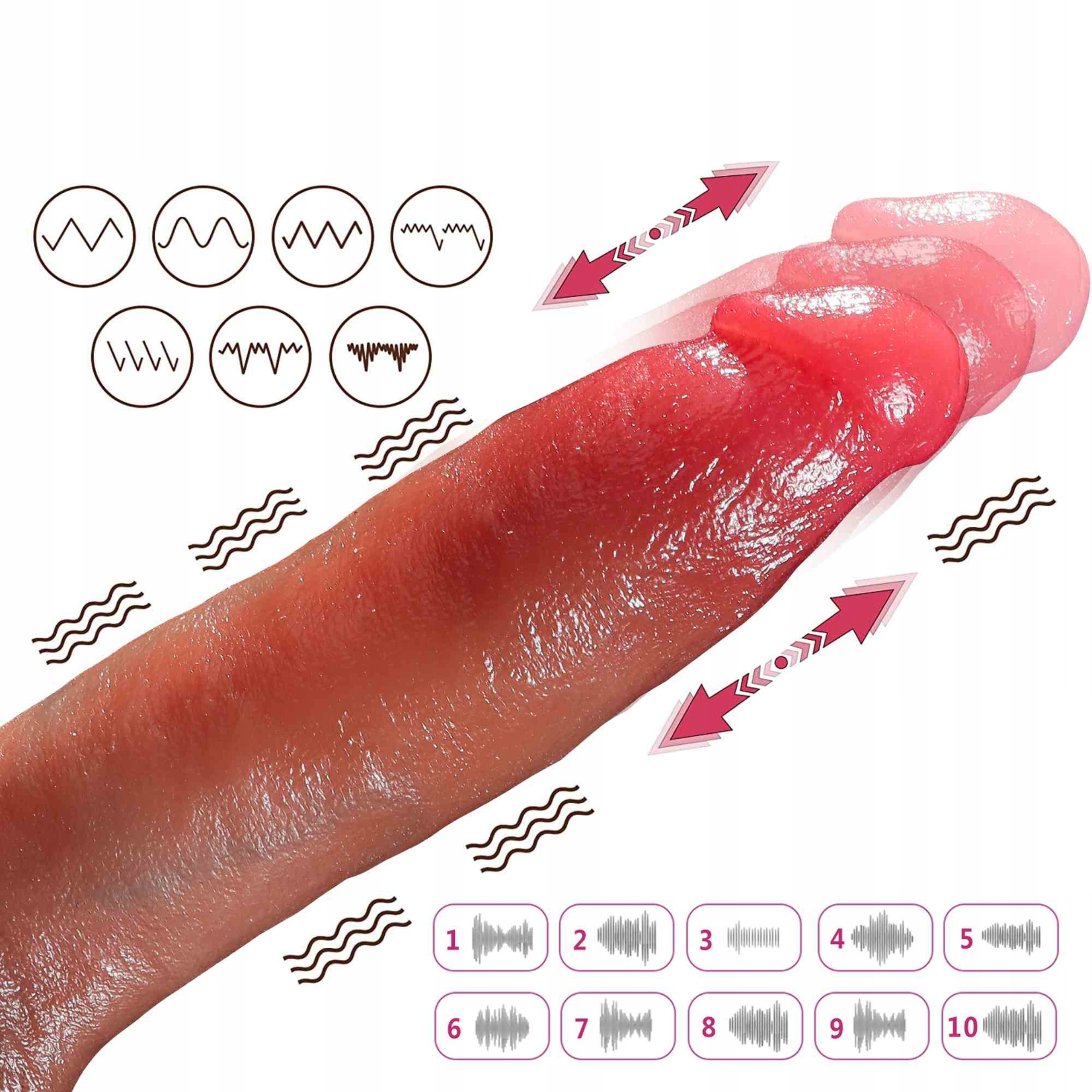 WIBRATOR REALISTYCZNY PENIS GÓRA DÓŁ EROTYKA Marka Boss of toys