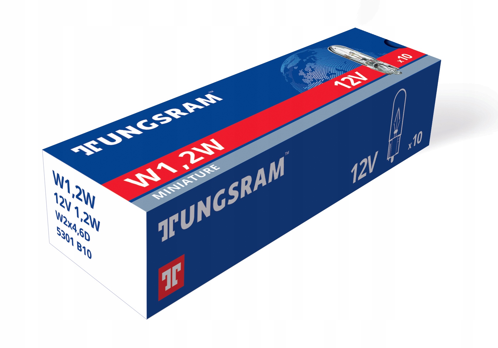 

Tungsram żarówka W1.2W 12V 1,2W W2x4,6d 10 szt.