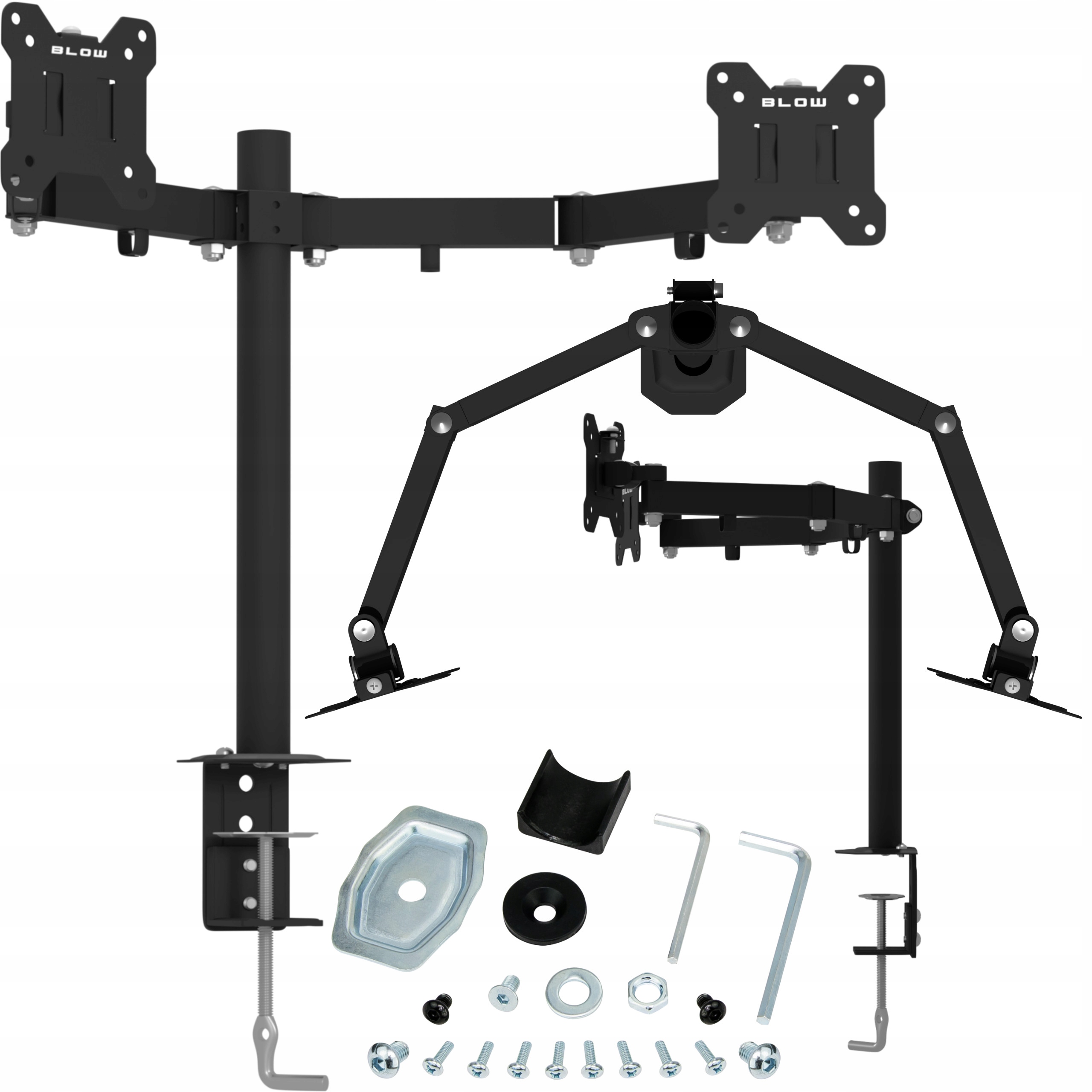 

Uchwyt Biurkowy Obrotowy Dwa Monitory 13-27