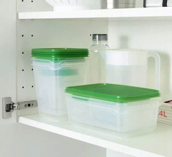 IKEA PRUTA KOMPLET 17szt POJEMNIKI NA ŻYWNOŚĆ Kolor przezroczysty