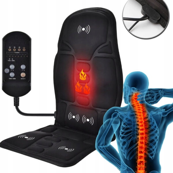 Masážní Podložka Hřejivá Masáž S Dálkovým Ovládáním Do Auta Domu Bolavá Páteř