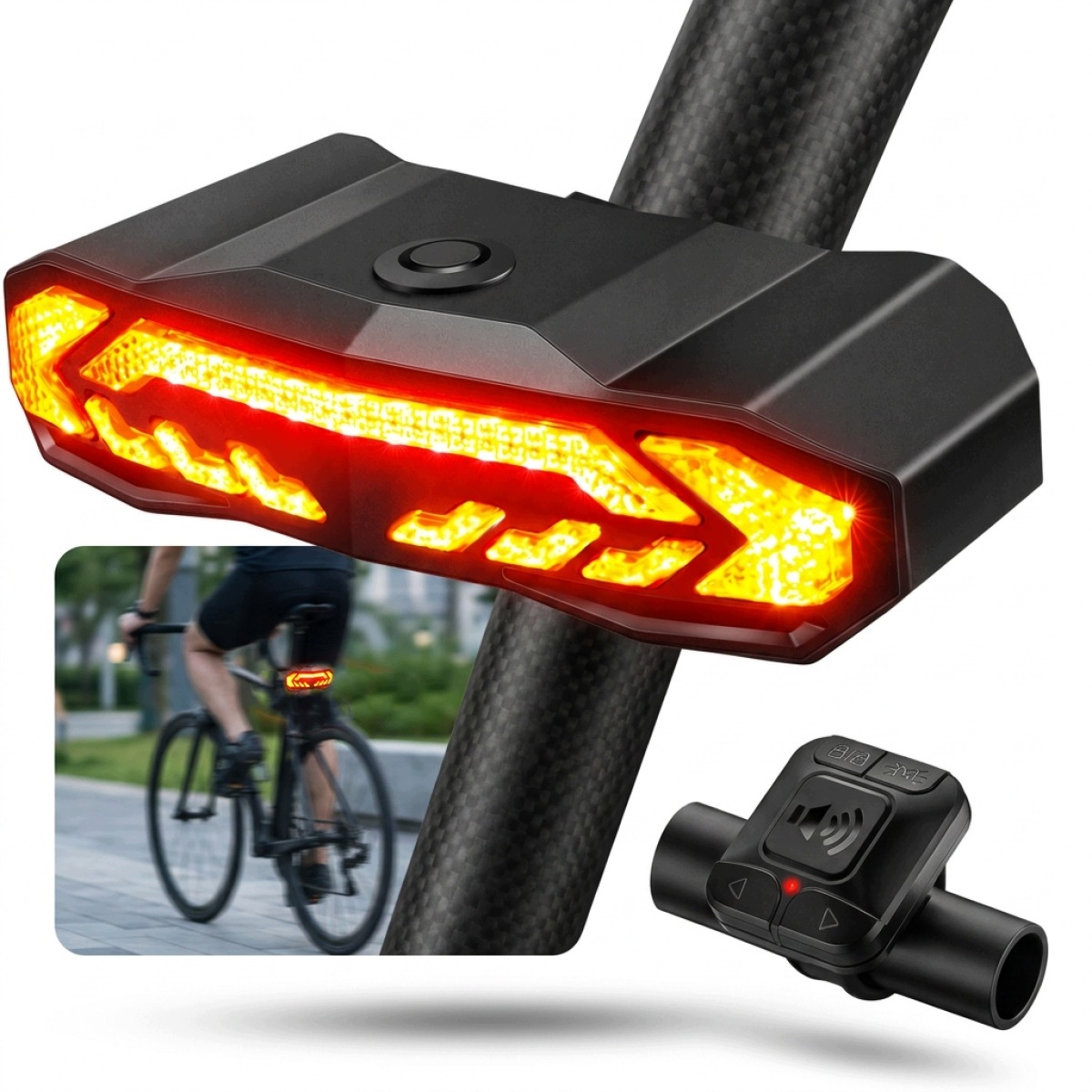 Lampka Rowerowa Tył Zestaw Do Roweru Led Usb 2000 mAh
