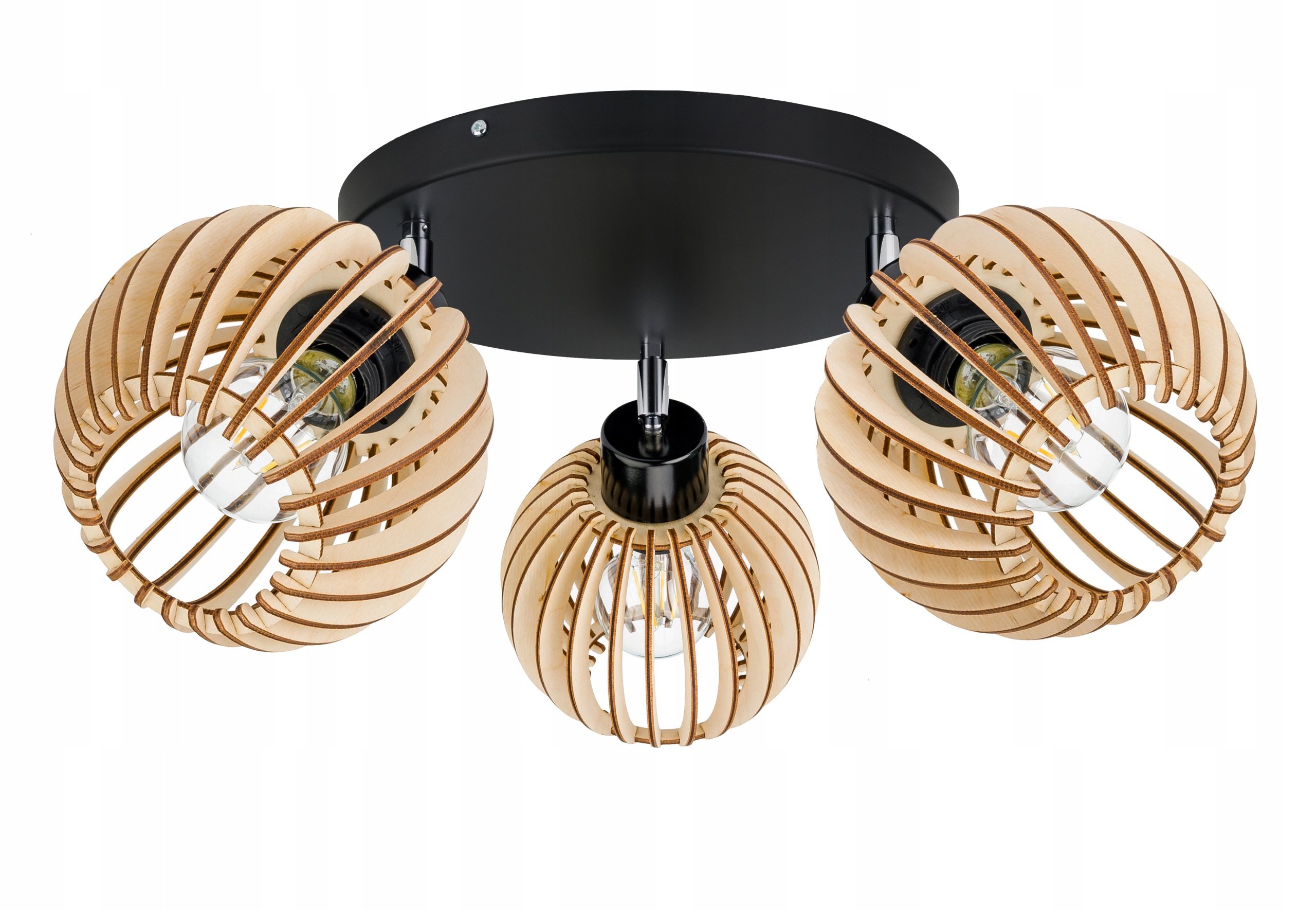 Lampa stropní svítidlo stropní lustr pohyb loft Dřevo 3