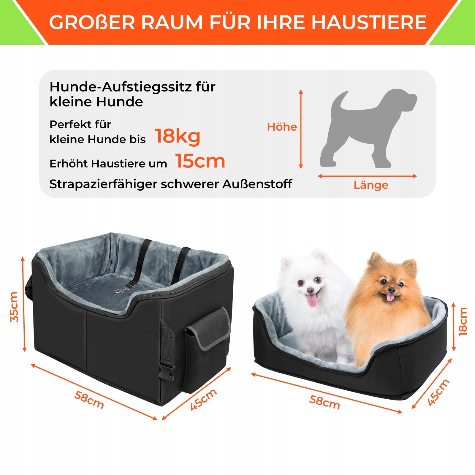 Levně Babenest Stabilní autosedačka pro malé a střední psy