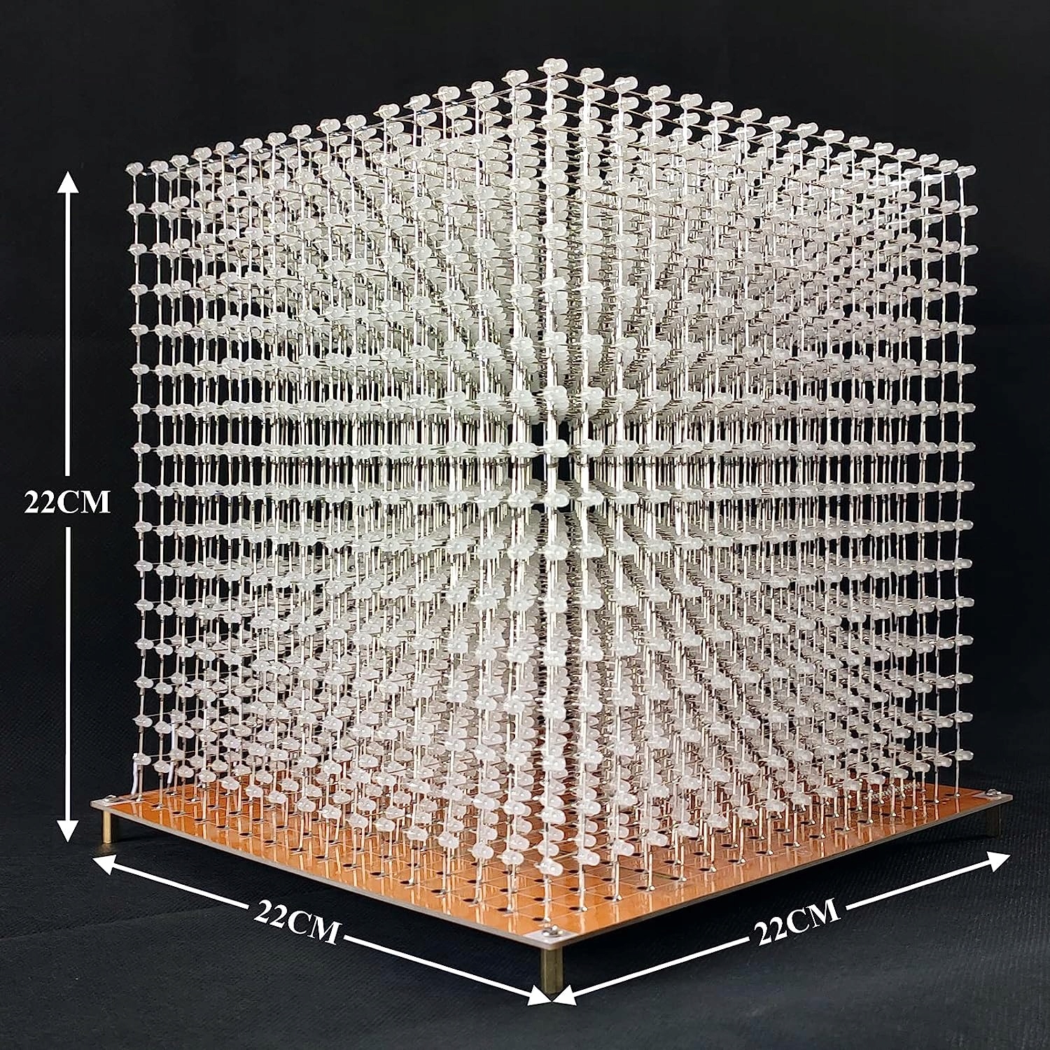 iCubeSmart Zestaw elektronicznego oświetlenia LED 3D 16x16x16 cali N599 Model bee7f953-4d00