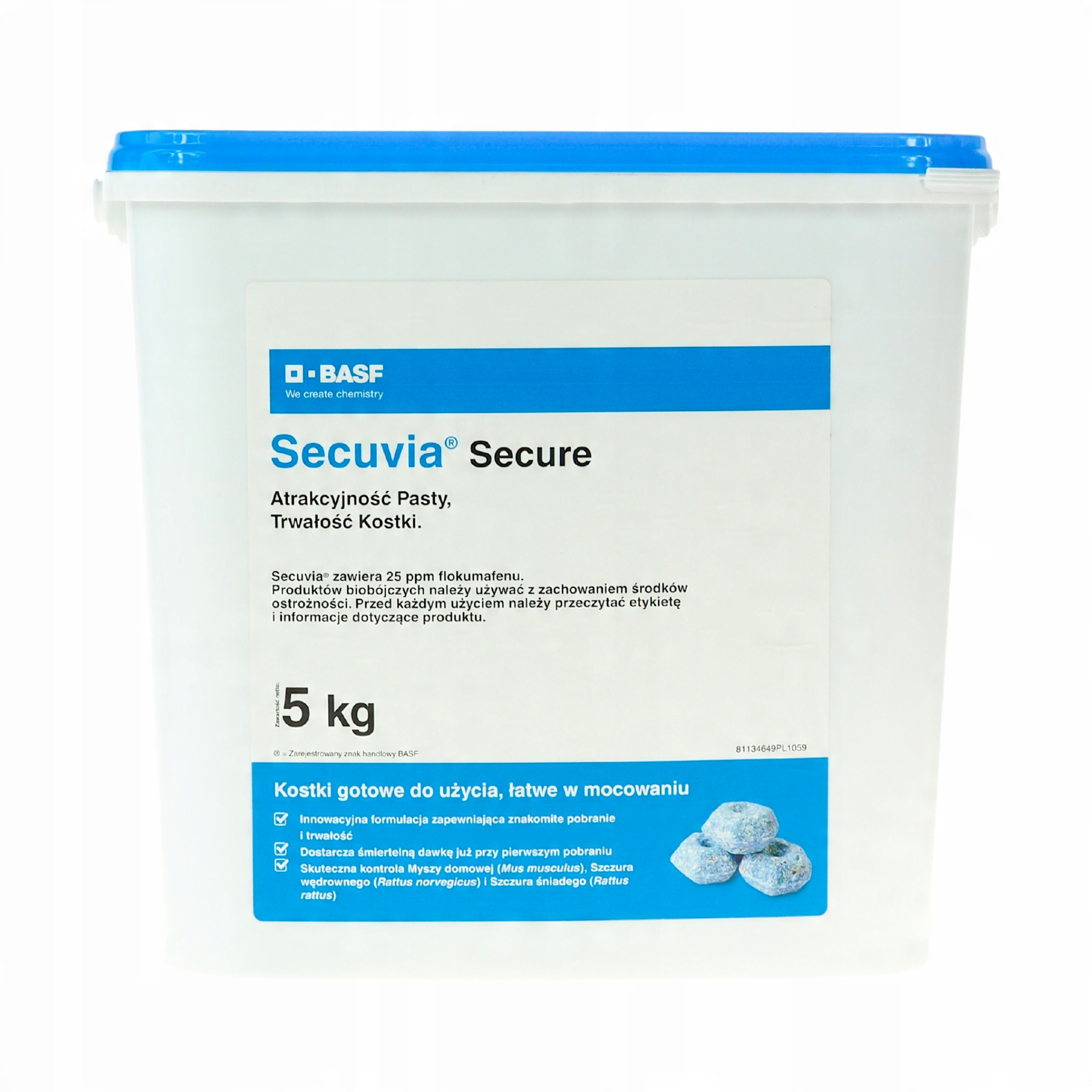 

Trutka na szczury Basf Secuvia Secure Kostka 5kg